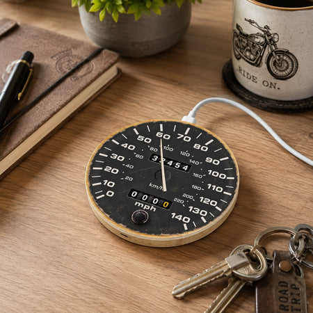 Ford Fiesta XR2 Mk1 15W Bamboo Wireless Charger & Gift Bag Speedometer Gift