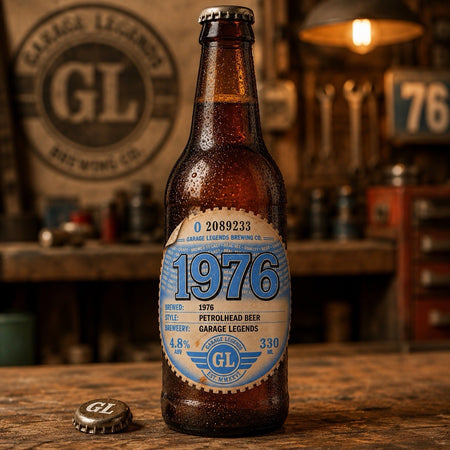 50th Birthday Custom Beer Labels, 1976 Tax Disc Inspired Design 80mm x6 Colours