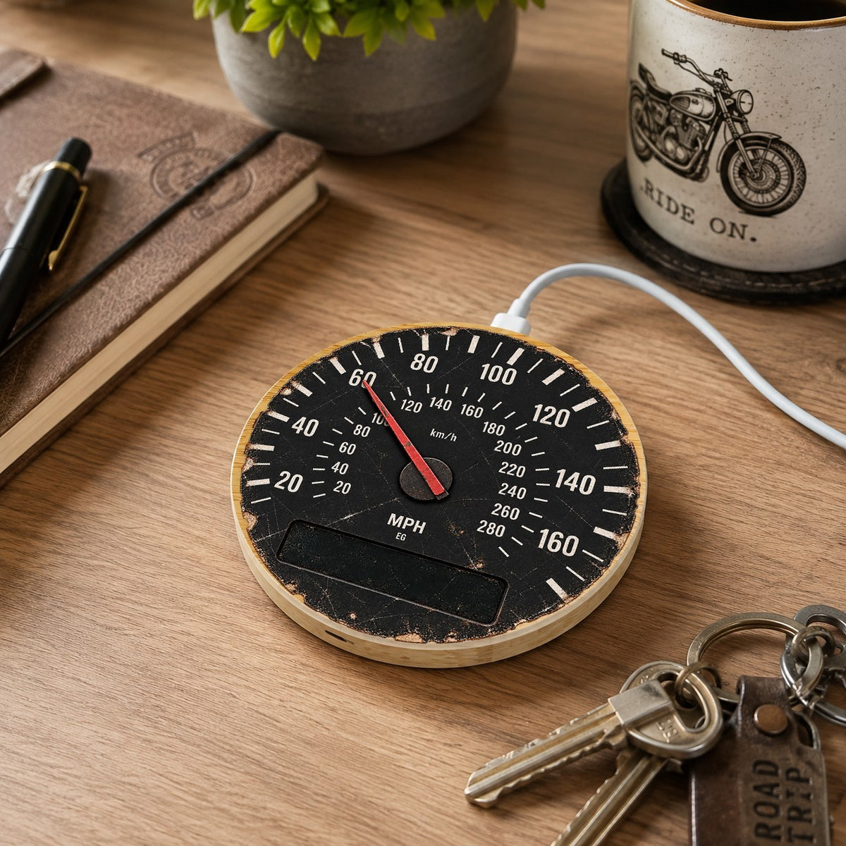 BMW E36 M3 15W Bamboo Wireless Charger & Gift Bag Speedometer Gift