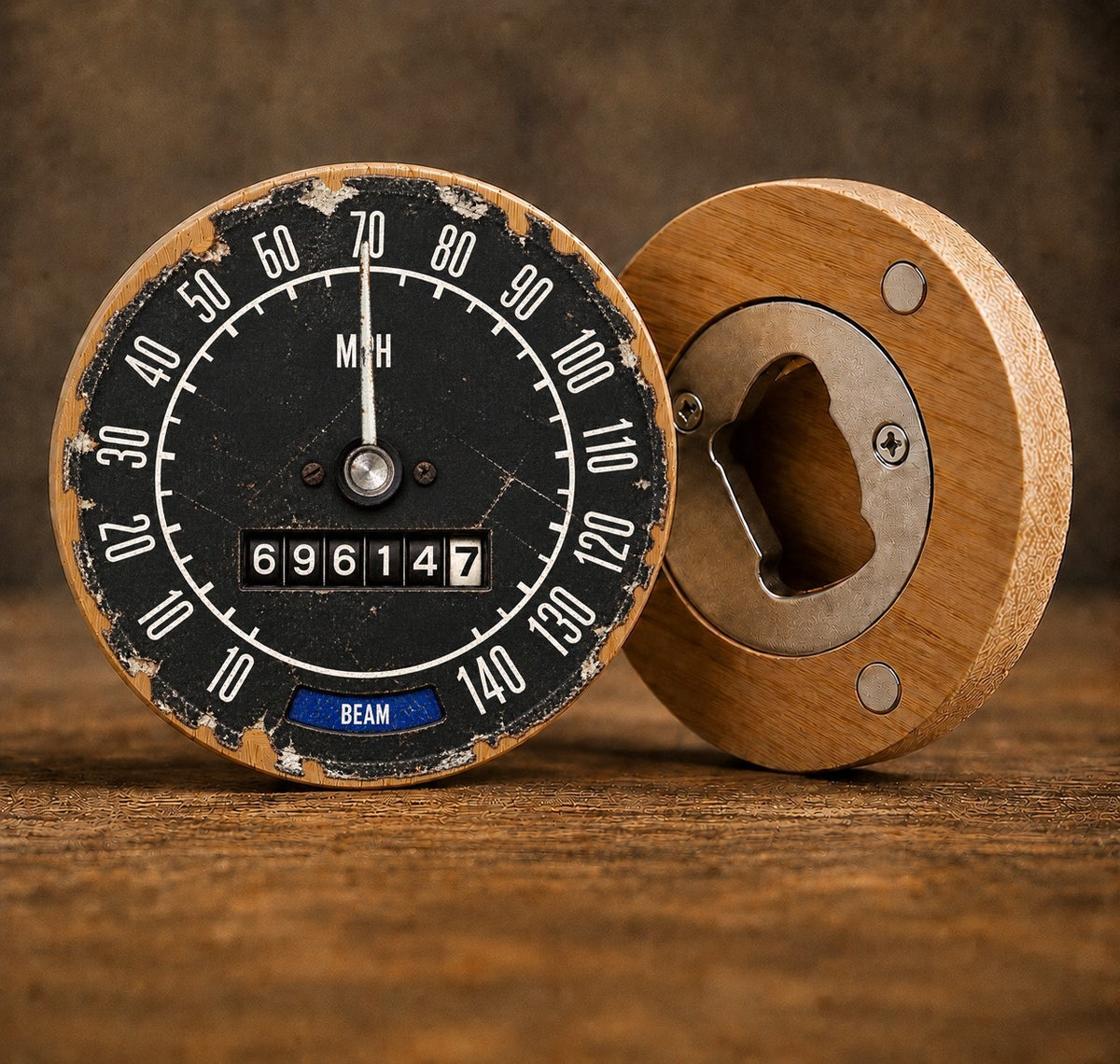 70th Birthday Ford Escort Mexico Inspired Speedometer Bottle Opener Gift