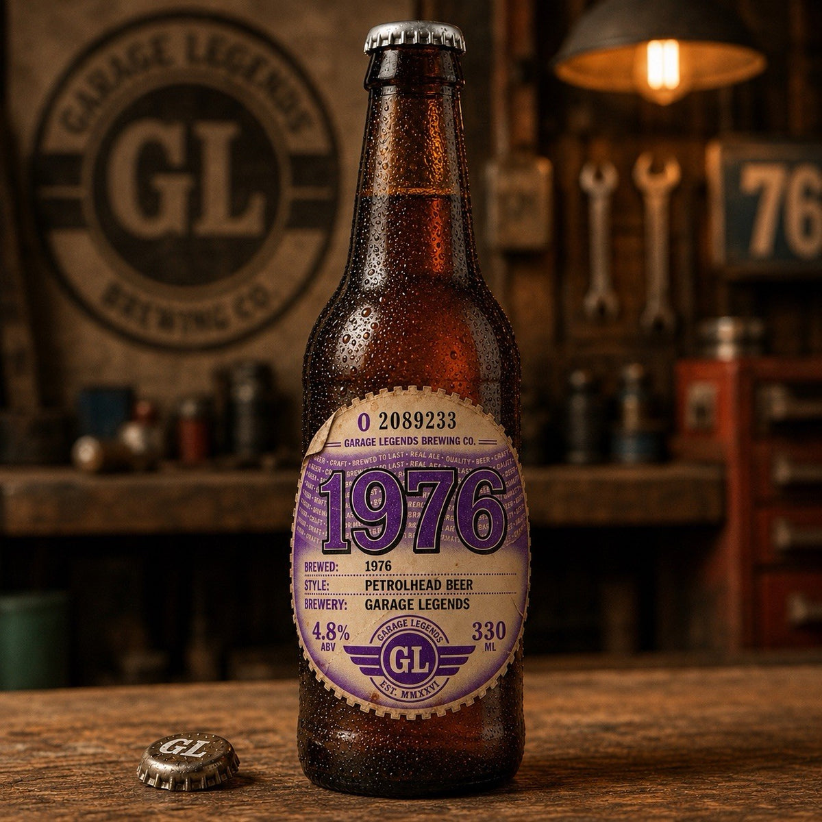 50th Birthday Custom Beer Labels, 1976 Tax Disc Inspired Design 80mm x6 Colours
