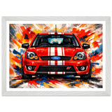 Red Retro Fast Fords ST150 Framed Print A3 (29.7 x 42  cm)