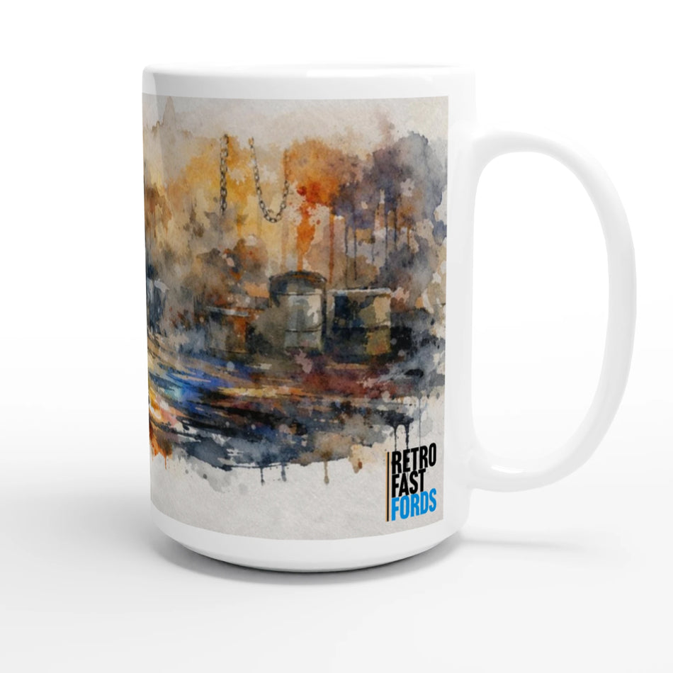 Blue ST150 White 15oz Ceramic Mug