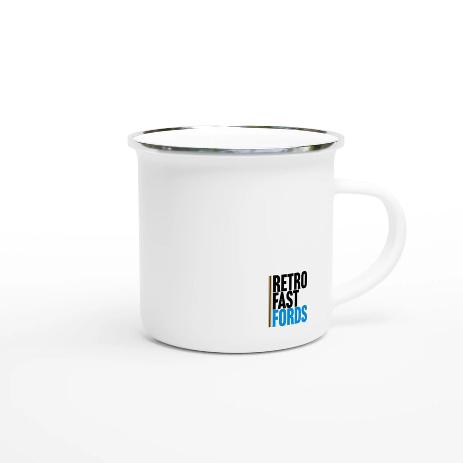 Ford Logo Inspired No1 Dad Logo White 12oz Enamel Mug