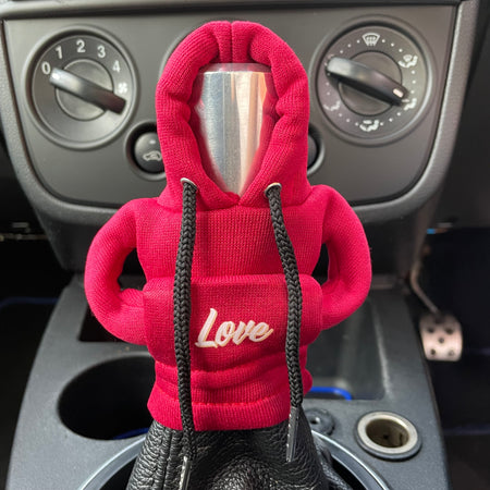 Valentines Love Novelty Gear Stick Hoodie Red - Retro Fast Fords