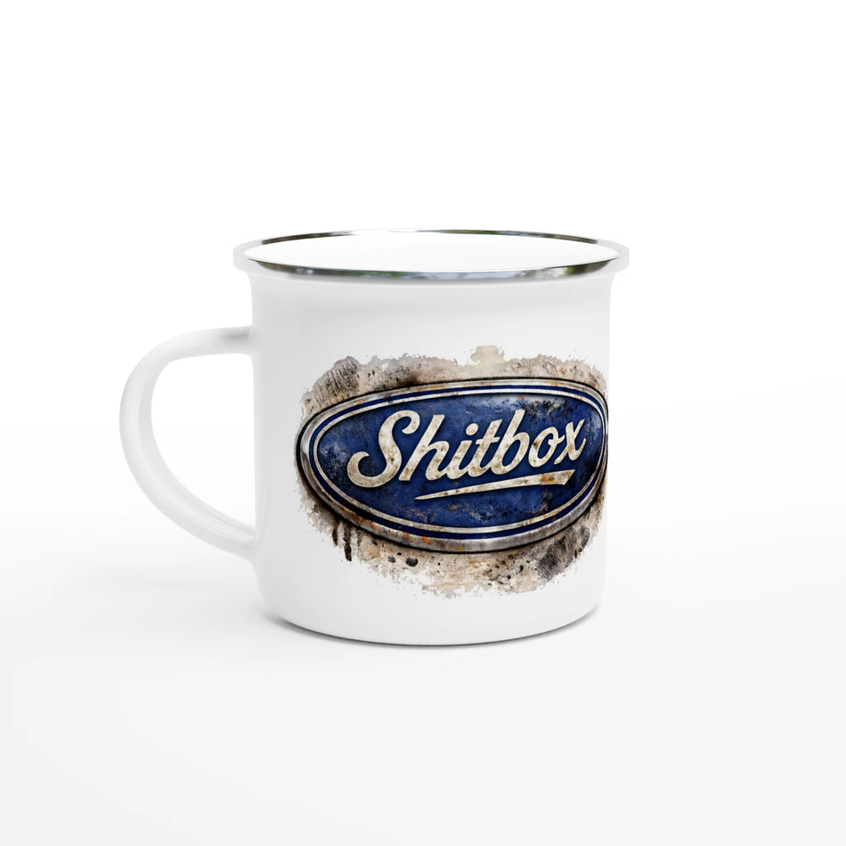 Retro Fast Fords 'Shitbox' 12oz Enamel Mug