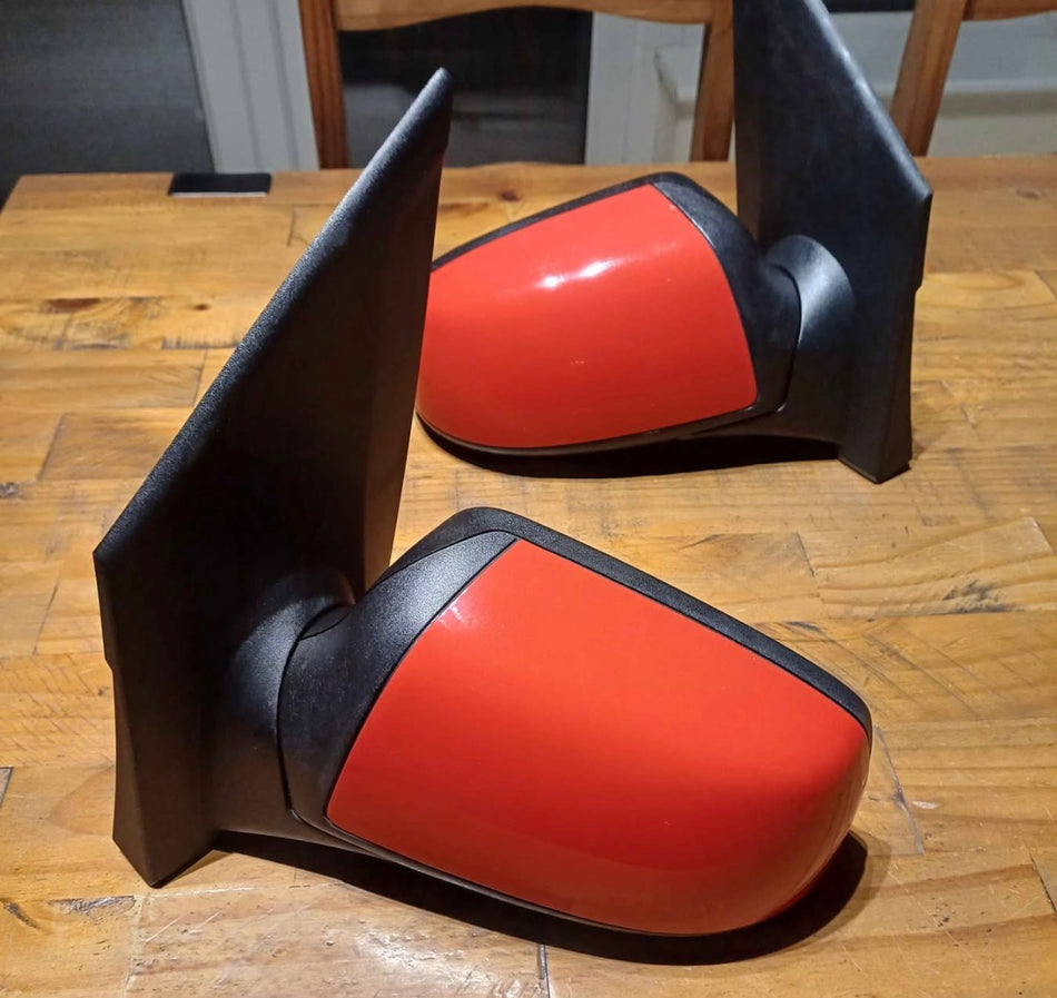 Genuine Ford Fiesta mk6 Colorado red wing mirrors Pre Face-lift 2002-2005 ST150 ZETEC S 1.25 1.4 1.6