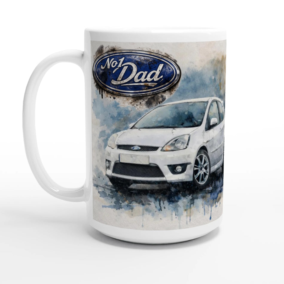 No1 Dad White ST150 White 15oz Ceramic Mug