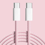 USB Type C to C Braided Colourful Charging Data Cable 1M 30W