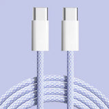USB Type C to C Braided Colourful Charging Data Cable 1M 30W