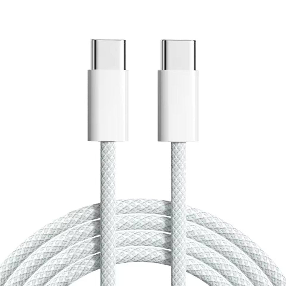 USB Type C to C Braided Colourful Charging Data Cable 1M 30W
