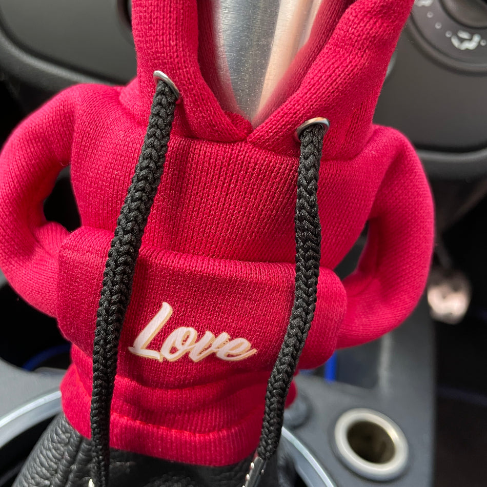 Valentines Love Novelty Gear Stick Hoodie Red - Retro Fast Fords