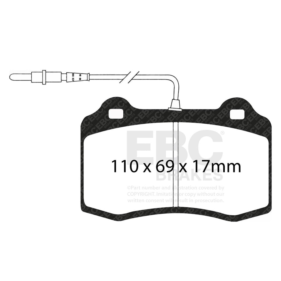 EBC Greenstuff 2000 Series Sport Brake Pad Set (DP21031/2) Front RS Focus Mk1
