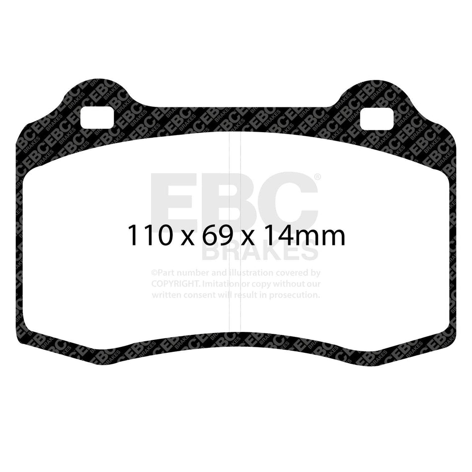EBC Brakes RPX Racing Pad (DP81140RPX) Front RS Focus Mk1