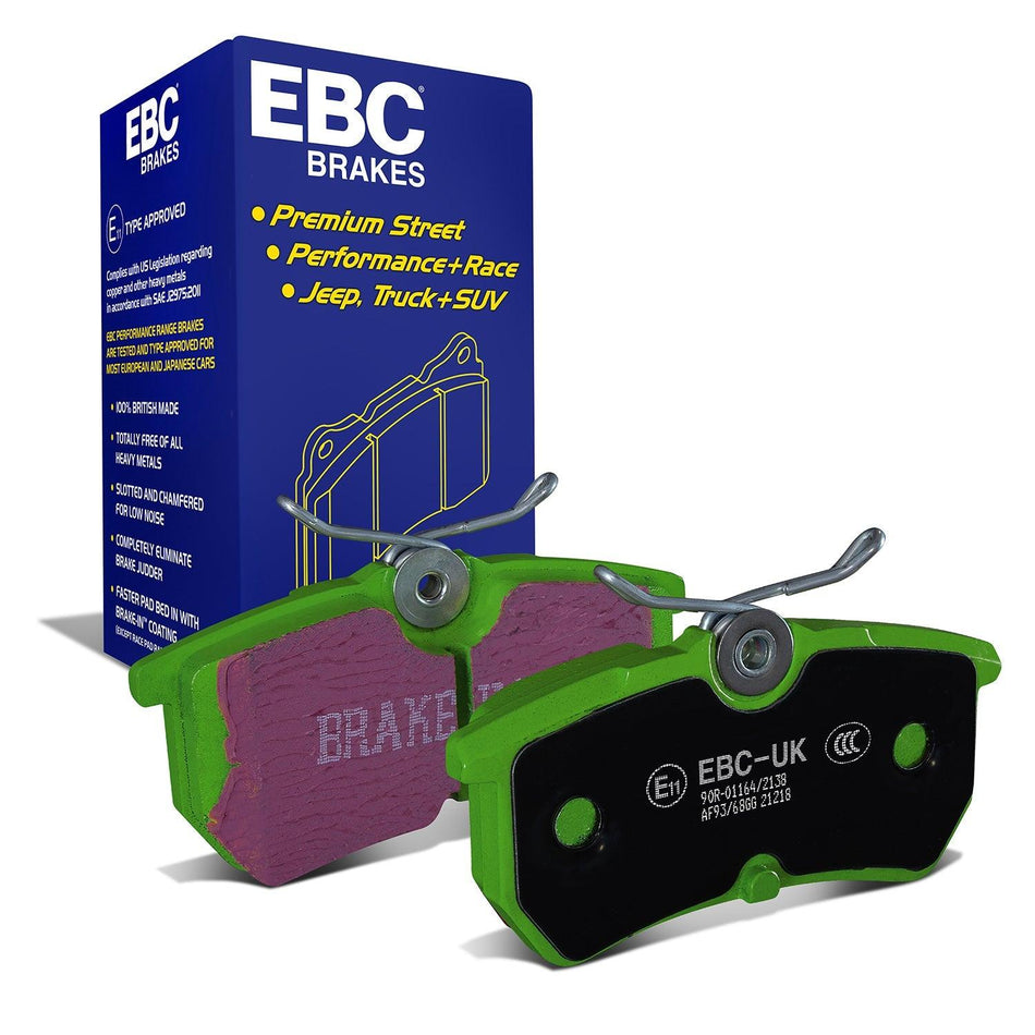 EBC Greenstuff 2000 Series Sport Brake Pad Set (DP21218) Mk6 Fiesta ST150, Mk7 Fiesta ST-2, Focus Mk1 ST170