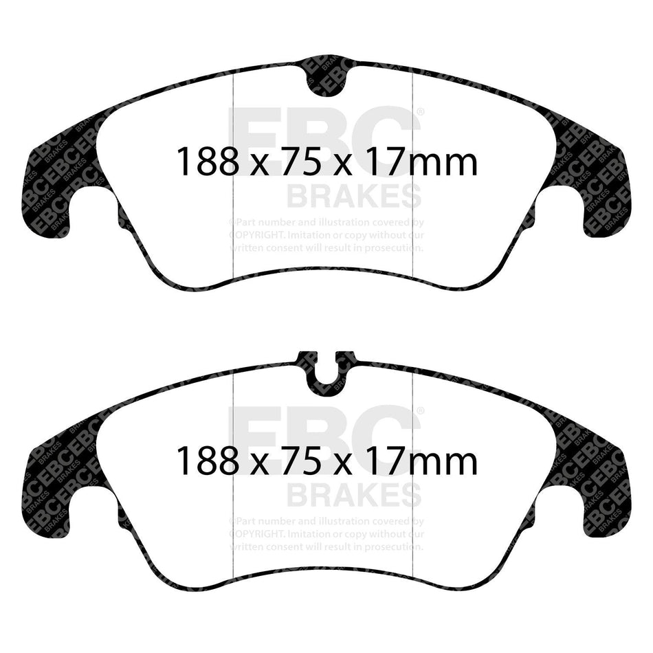 EBC Brakes Pad and Disc Full vehicle Kit (PD40K744) Ford Focus Mk2 RS