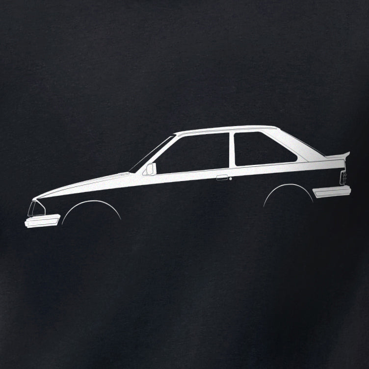 Ford Escort RS Turbo Silhouette T-Shirt by Retro Fast Fords