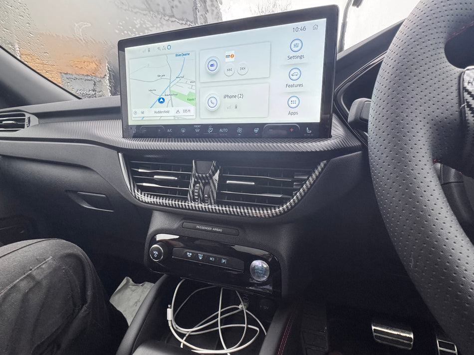 Carbon Fibre Look Air Vent Trim for MK3 / MK3.5 Kuga - Sync 4 Models Only | CEUK