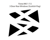 Mk7 / 7.5 Fiesta Scotland Flag Window Vinyl Decal Set