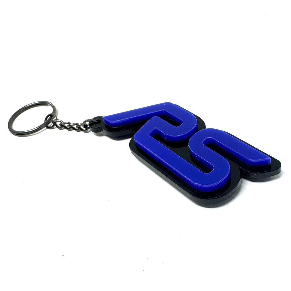 4D RS Logo Keychain for Ford – Gloss Black with Custom Colour Options | CEUK