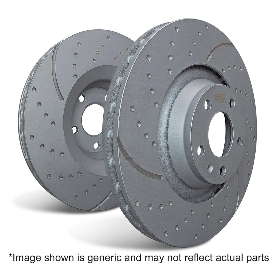 EBC GD Series Slotted and Dimpled Sport Discs (Pair) (GD1515) Mk2 Fiesta XR2