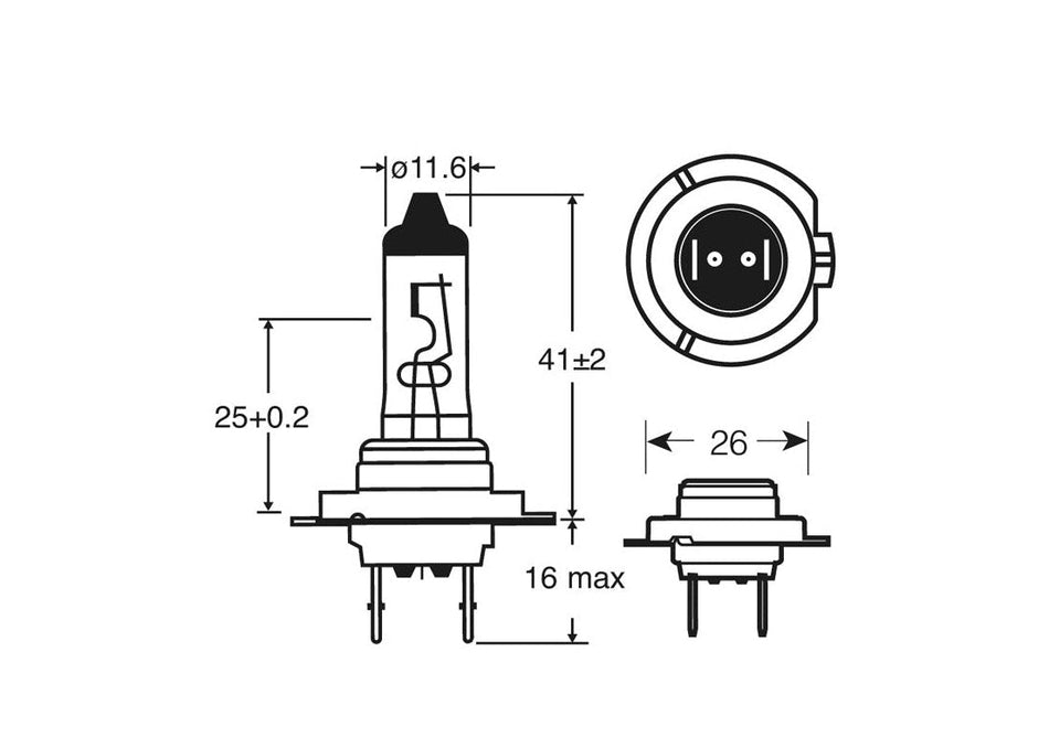 Replacement H7 HID Bulb (477 | PX26d)