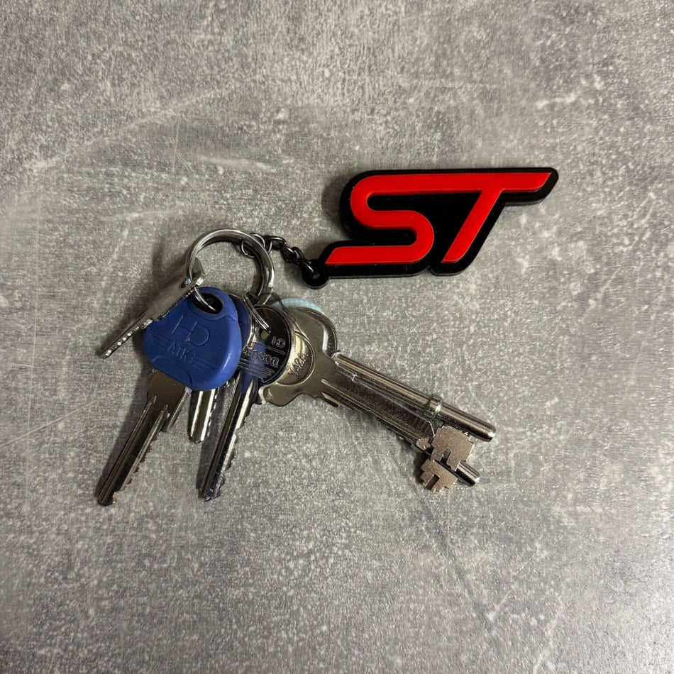 4D ST Logo Keychain for Ford – Gloss Black with Custom Colour Options | CEUK