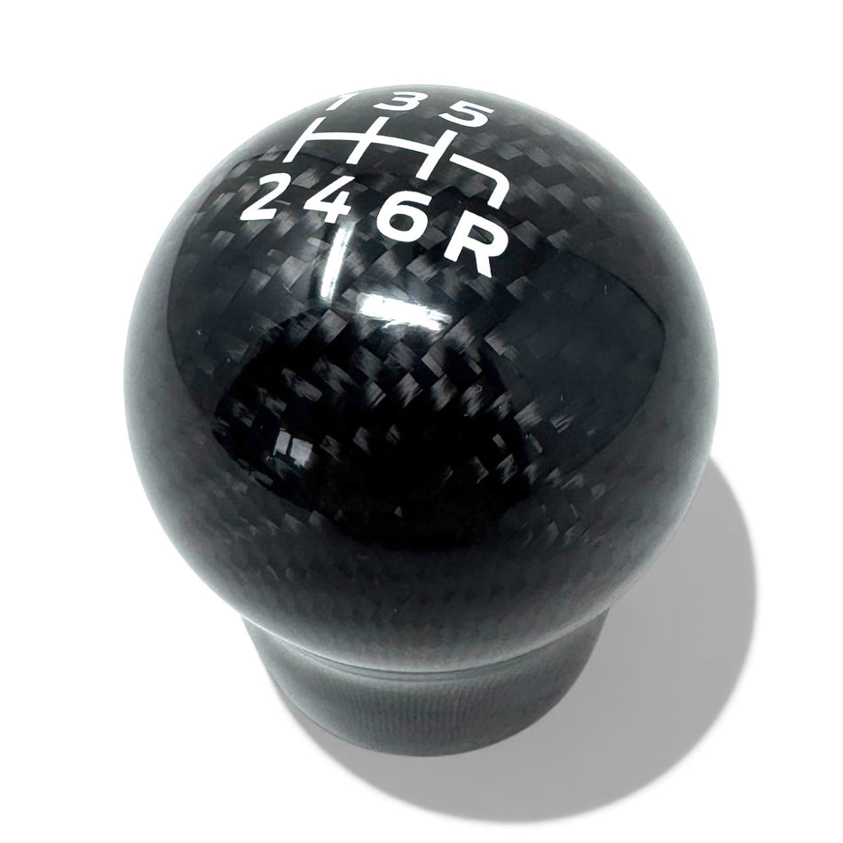 Genuine Carbon Fibre Gear Knob with No Logo – Reverse bottom right.