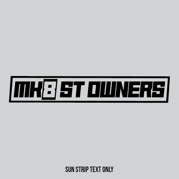 Mk8 ST Owners Sunstrip Text