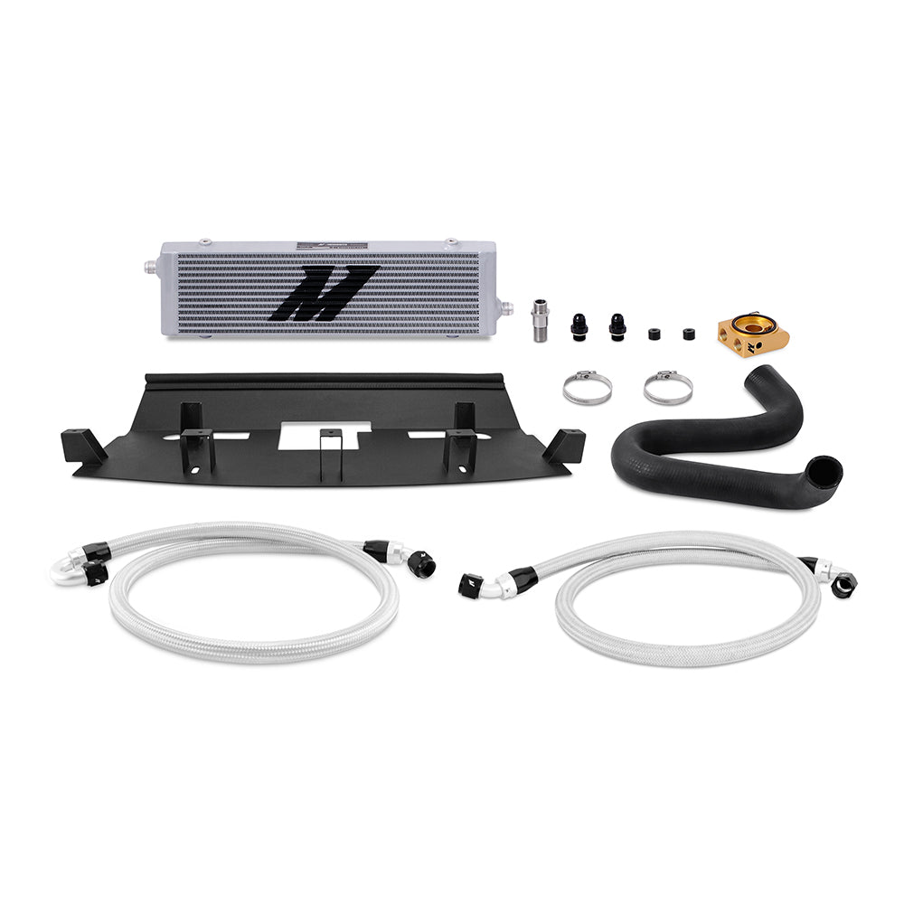 Mishimoto 18-23 Ford Mustang GT Oil Cooler Kit, Silver, Thermostatic for Ford Mustang