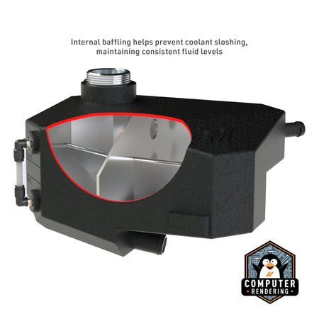 Mishimoto Ford Focus RS Expansion Tank, 2016-2018, Wrinkle Black