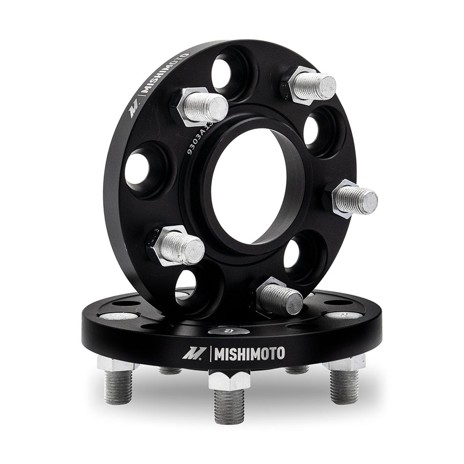 Mishimoto Wheel Spacers, 5x108, 63.3, 25, M12, Black for Ford Focus / C-MAX