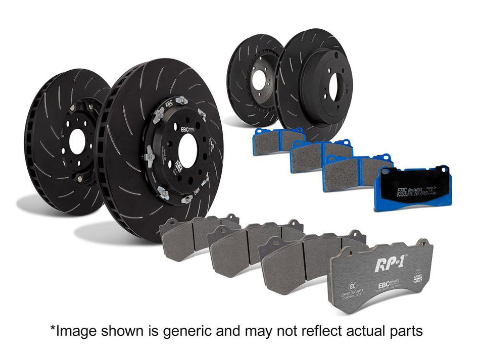 EBC Bluestuff Pad and 2-pc Floating Disc Kit FULL VEHICLE - (P2DK033B) Ford Focus Mk3 RS