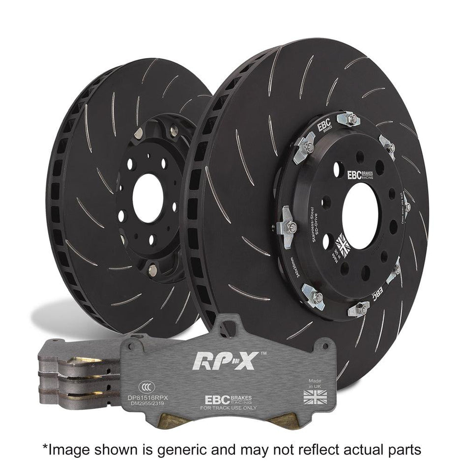EBC Brakes Racing Pad and 2-Piece Fully-Floating Disc Kit (P2DK012RPX) - Ford Focus Mk3 RS