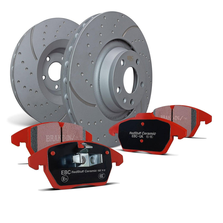 EBC Brakes Pad and Disc Kit (PD12KR102) Ford Focus Mk2 RS