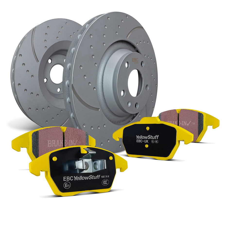 EBC Brakes Pad and Disc Kit (PD13KR195) Ford Focus Mk1 ST170