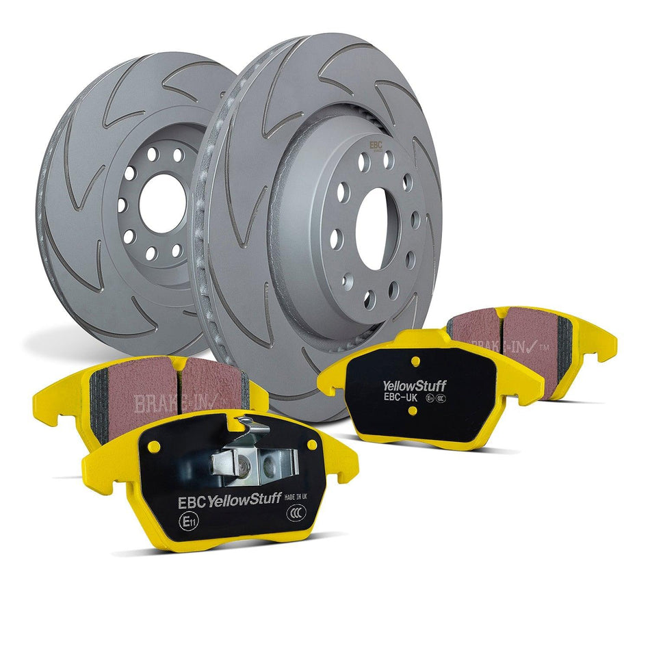 EBC Brakes Pad and Disc Kit (PD18KF120) Ford Focus Mk2 RS