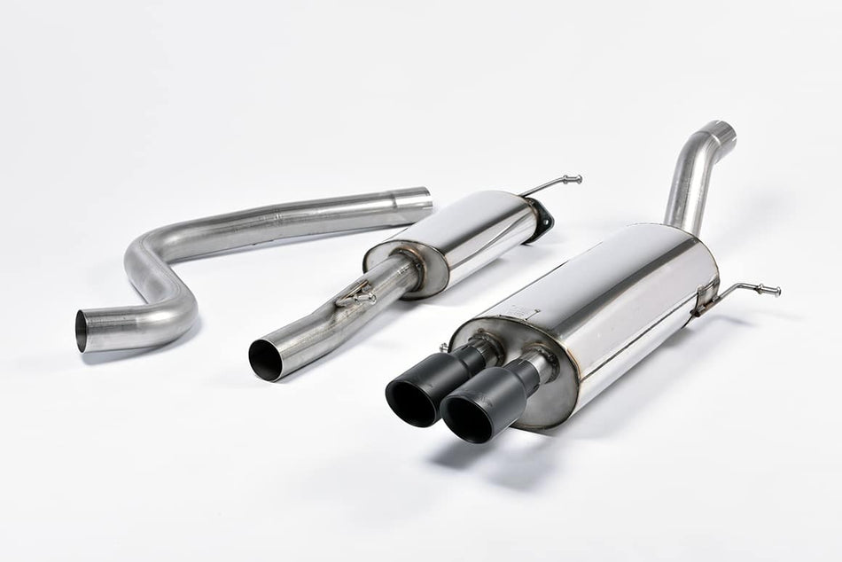 Milltek Ford Fiesta Mk7 ST 1.6L EcoBoost (182PS & 200PS) (13-19) Cat-Back Exhaust – Resonated- Cerakote Black Oval Tip – SSXFD132
