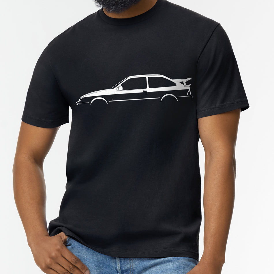 Ford Sierra RS500 Cosworth Silhouette T-Shirt by Retro Fast Fords