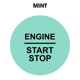 28mm "Engine Start Stop" Button Gel Badge