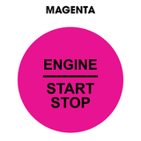 28mm "Engine Start Stop" Button Gel Badge