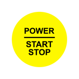 28mm "Power Start Stop" Ignition Button Gel Badge