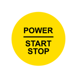 28mm "Power Start Stop" Ignition Button Gel Badge