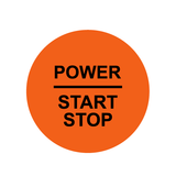 28mm "Power Start Stop" Ignition Button Gel Badge