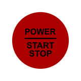 28mm "Power Start Stop" Ignition Button Gel Badge