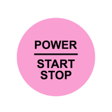 28mm "Power Start Stop" Ignition Button Gel Badge