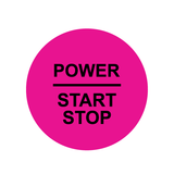 28mm "Power Start Stop" Ignition Button Gel Badge