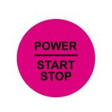 28mm "Power Start Stop" Ignition Button Gel Badge