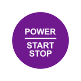 28mm "Power Start Stop" Ignition Button Gel Badge