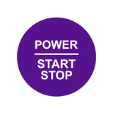 28mm "Power Start Stop" Ignition Button Gel Badge